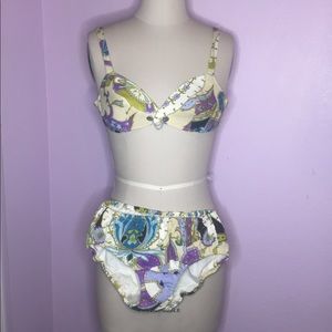 Purple 60’s MOD VINTAGE cotton Triumph Bikini VLV